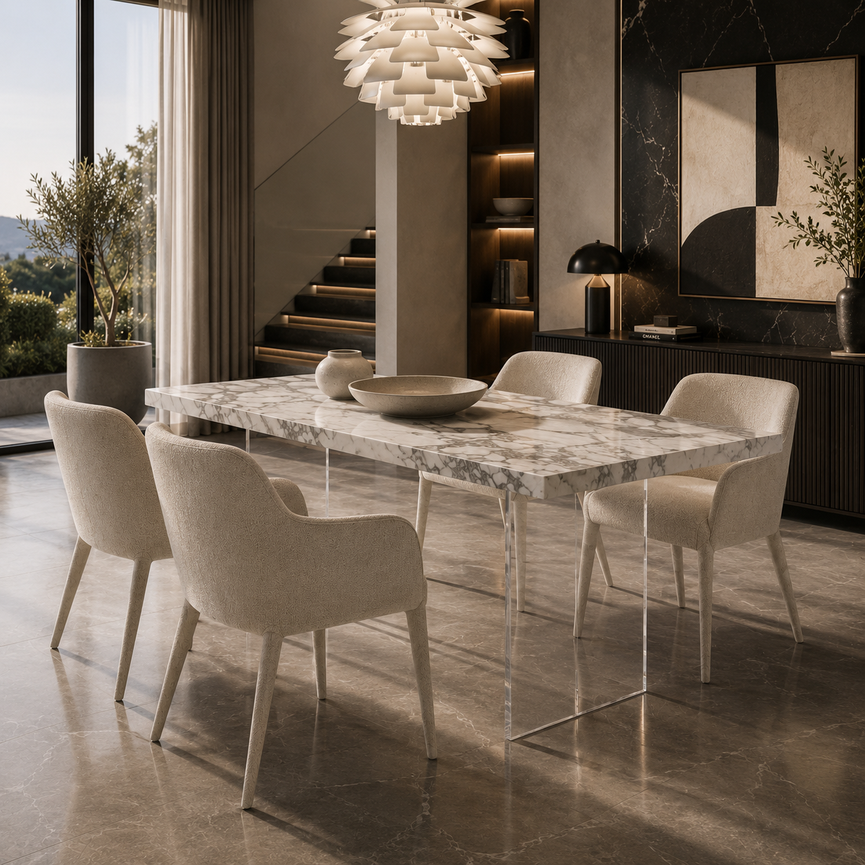 Denham Marble Dining Table