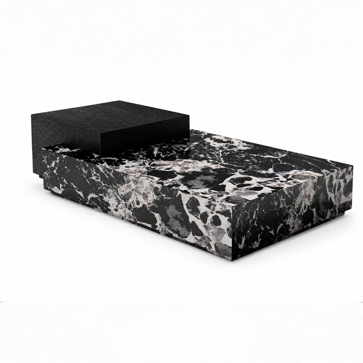 Everley black marble coffee table