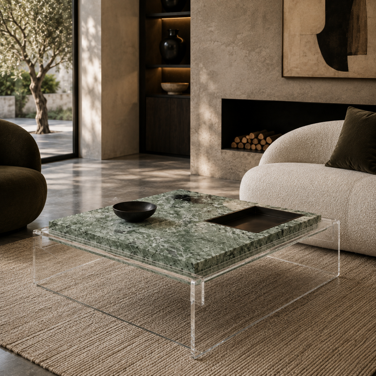 Hartwell Green Marble Coffee Table