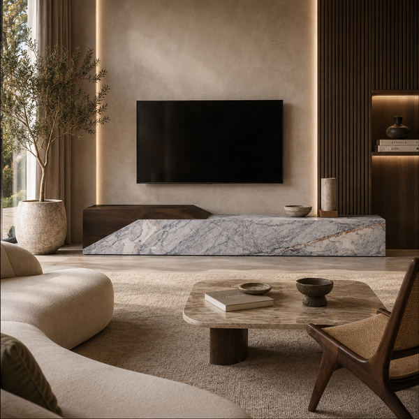 Mixing Marble and Wood at Home