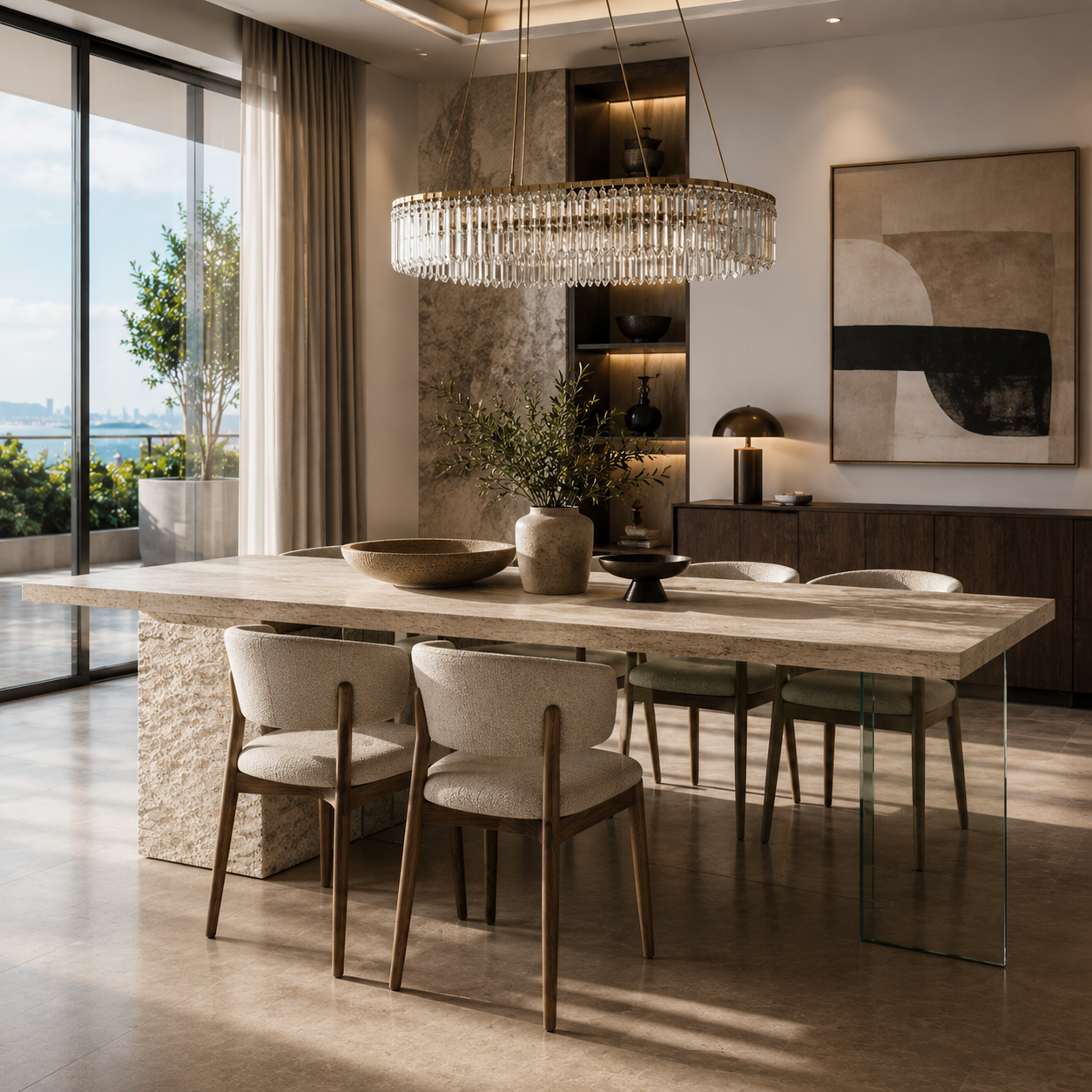 Ainsley Marble Dining Table