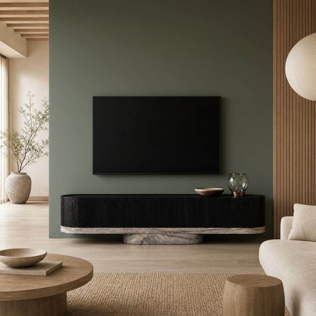 Alderley Marble & Wood TV Unit