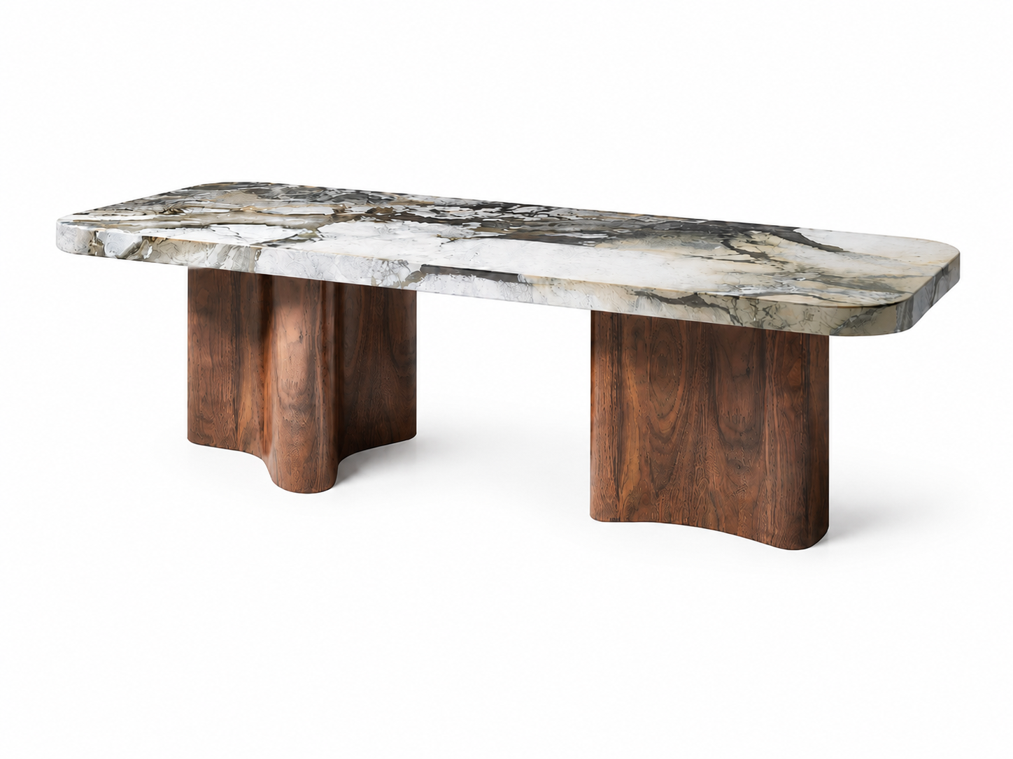 Pemberton Marble & Wood Dining Table