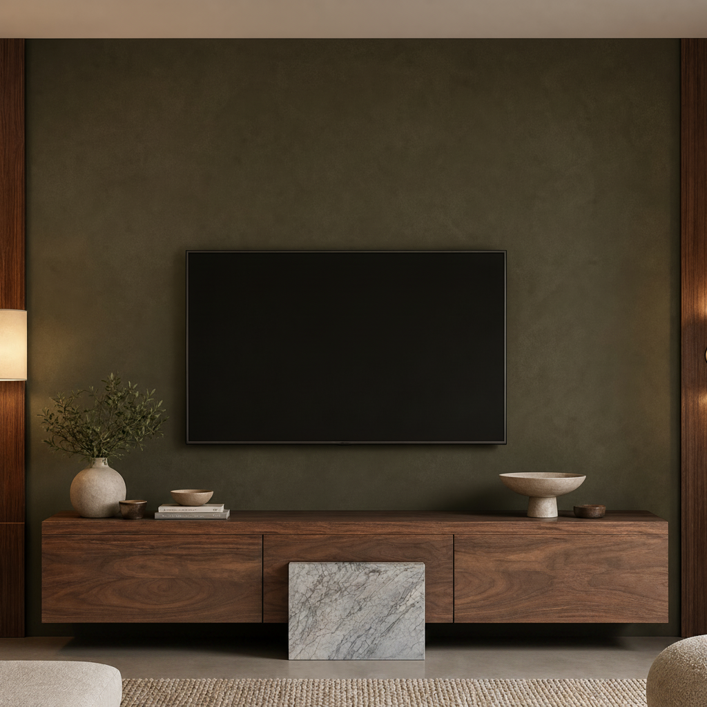Yarwood Marble & Wood TV Unit