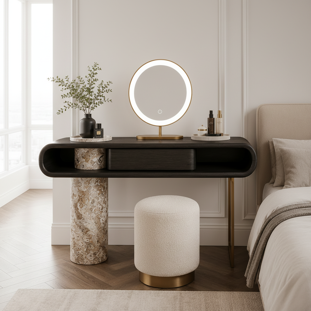 Bellingham Marble & Wood Dressing Table