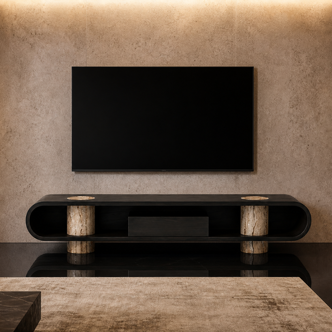 Bellingham Marble & Wood TV Unit