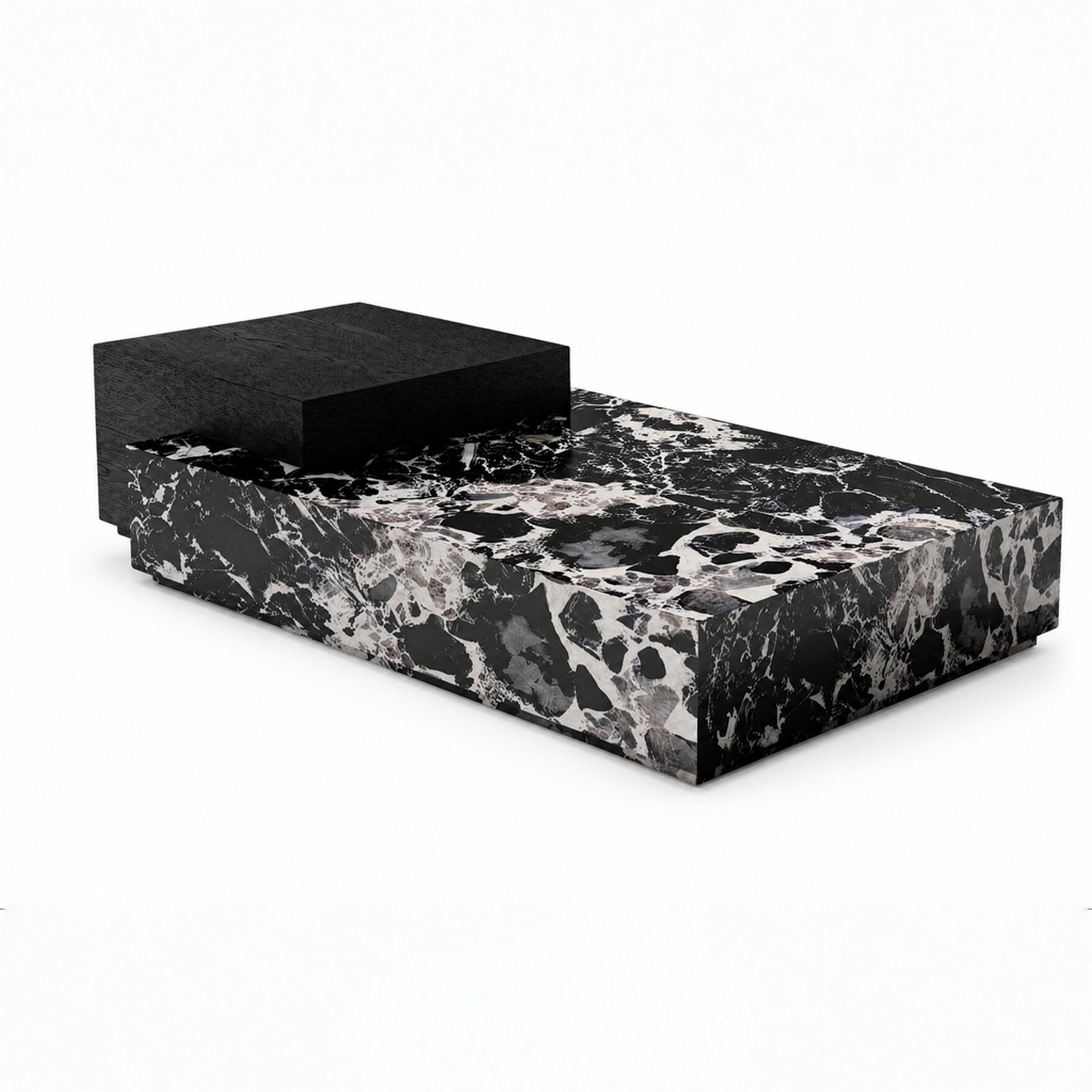 Everley Marble & Wood Coffee Table