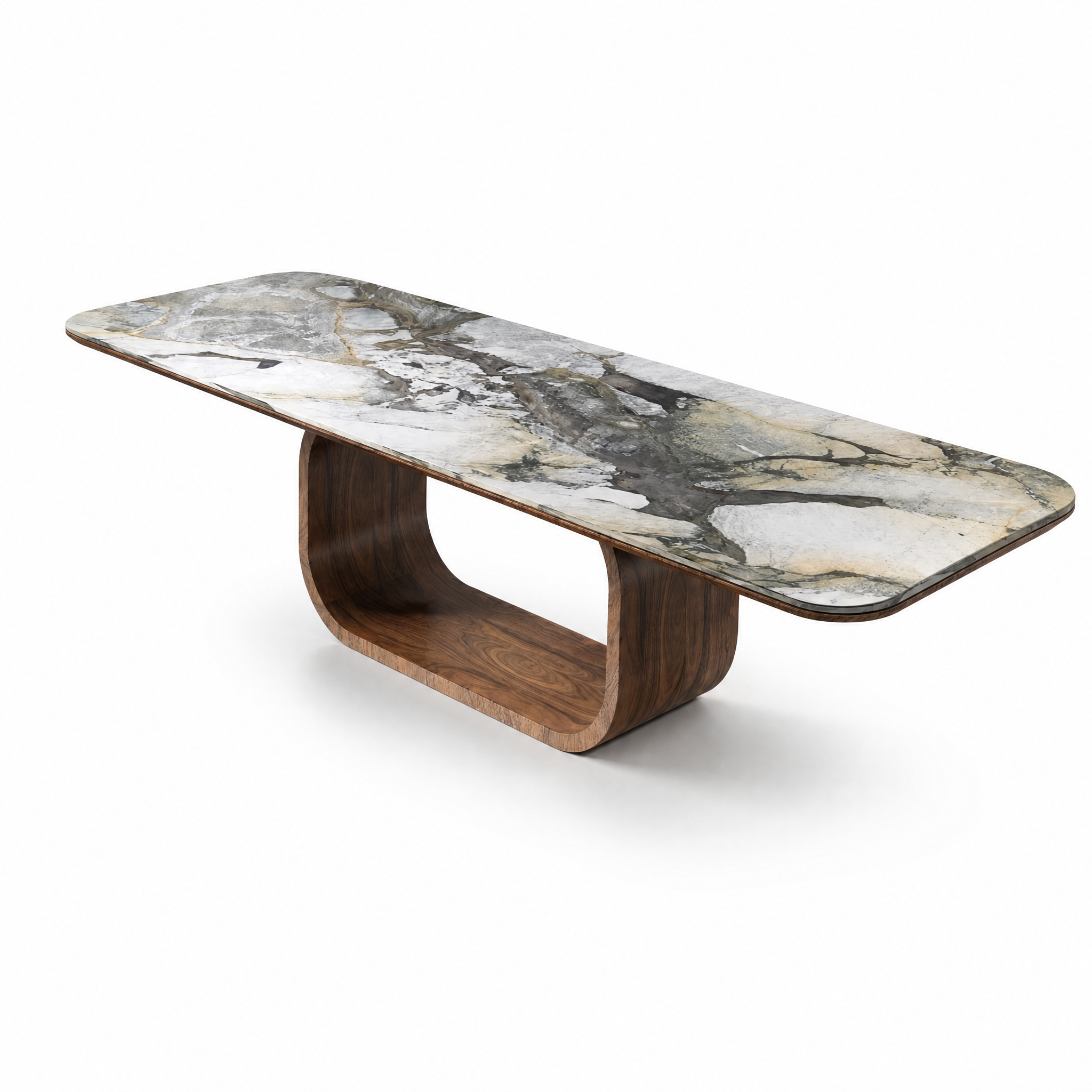 Penrose Marble & Wood Dining Table