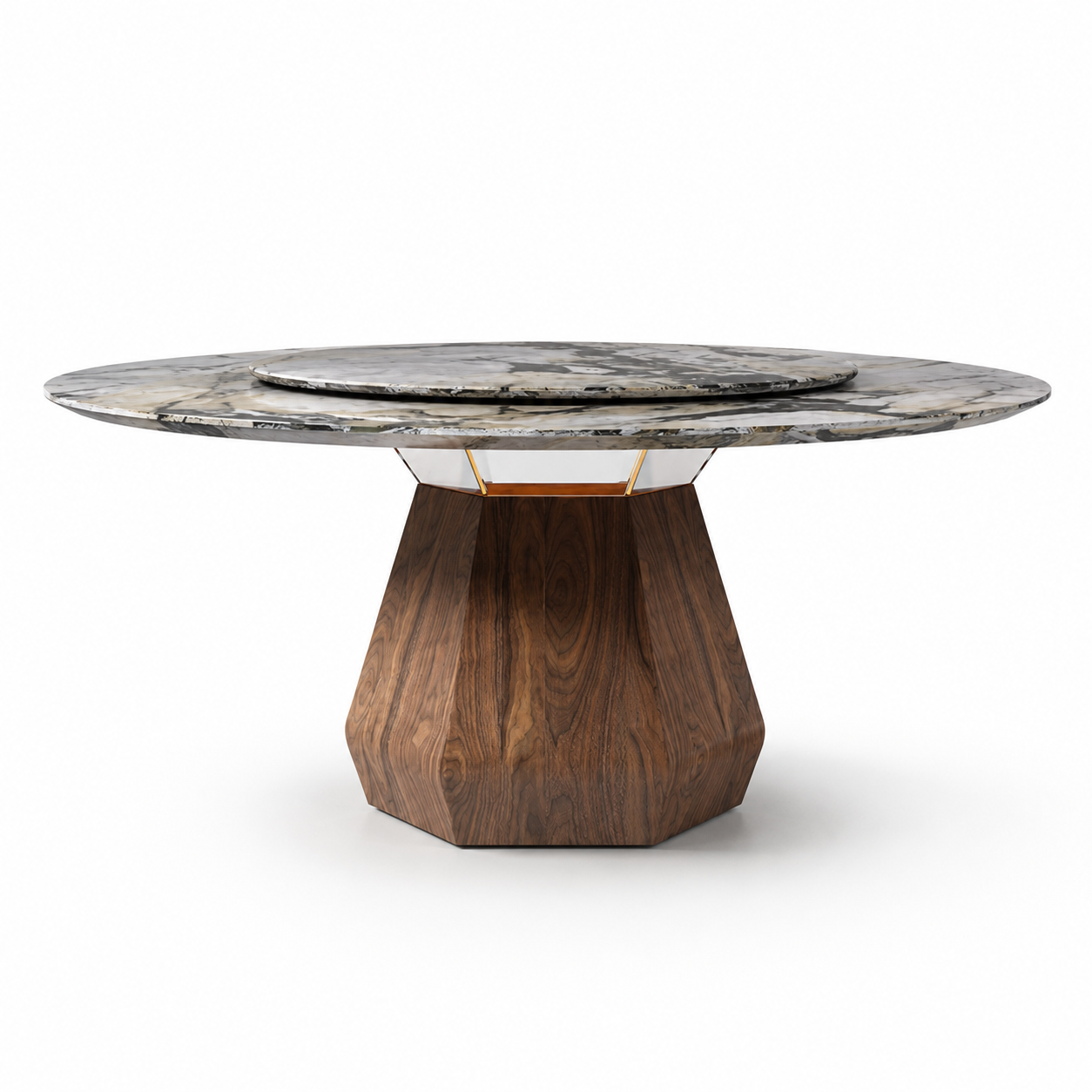 Quinton Marble & Wood Dining Table