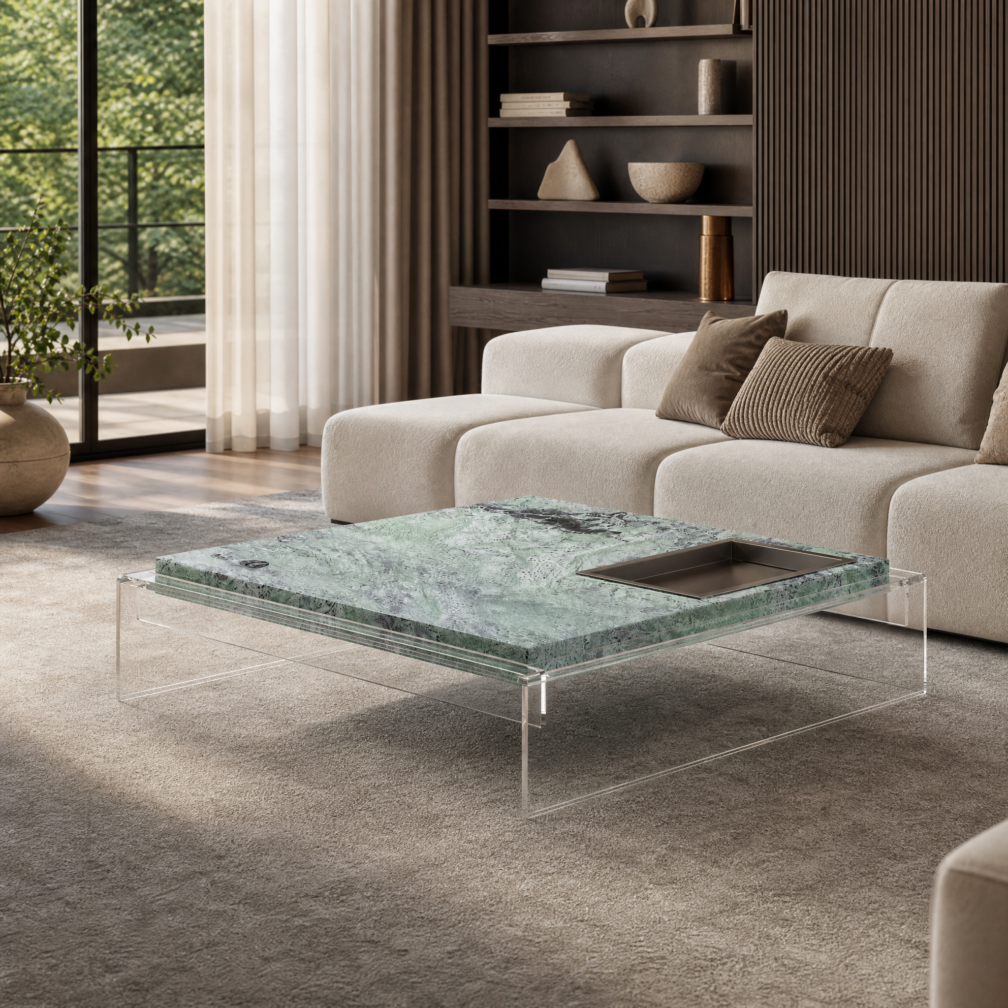 Hartwell Green Marble Coffee Table