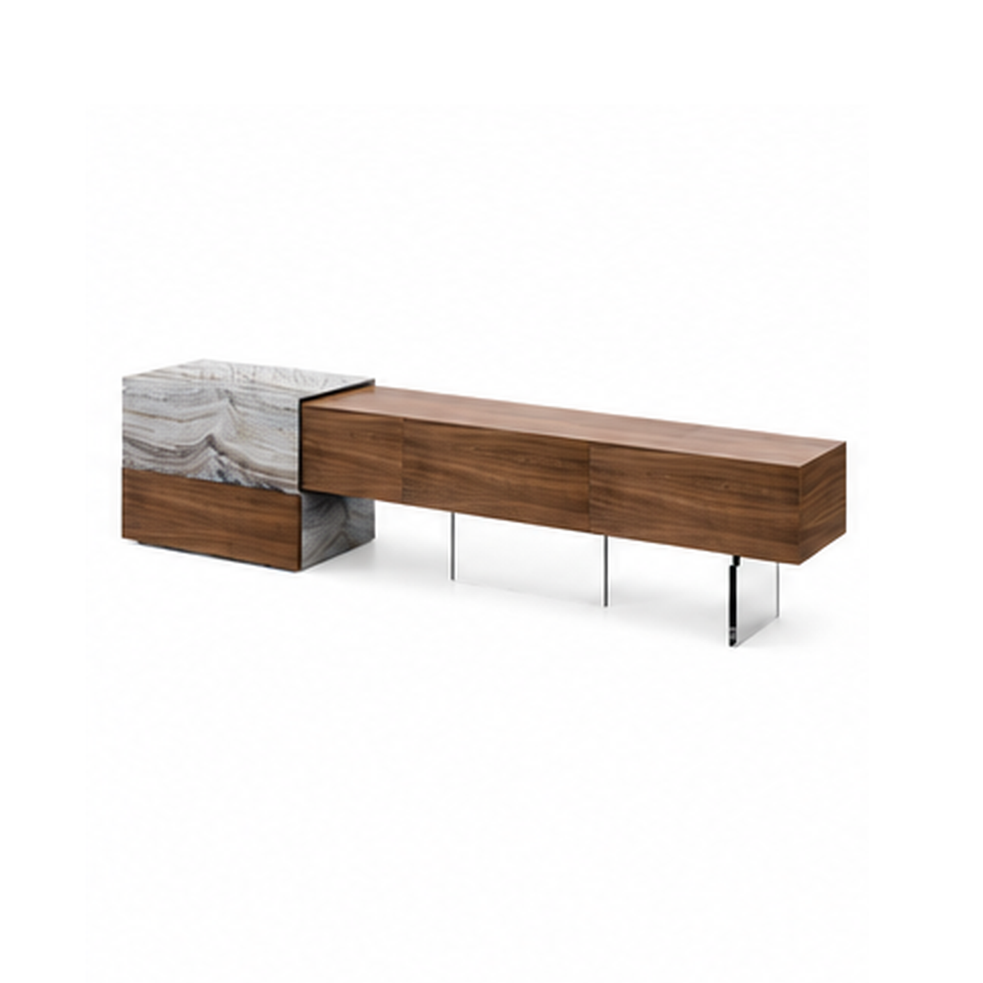 Arden Marble & Wood TV Unit
