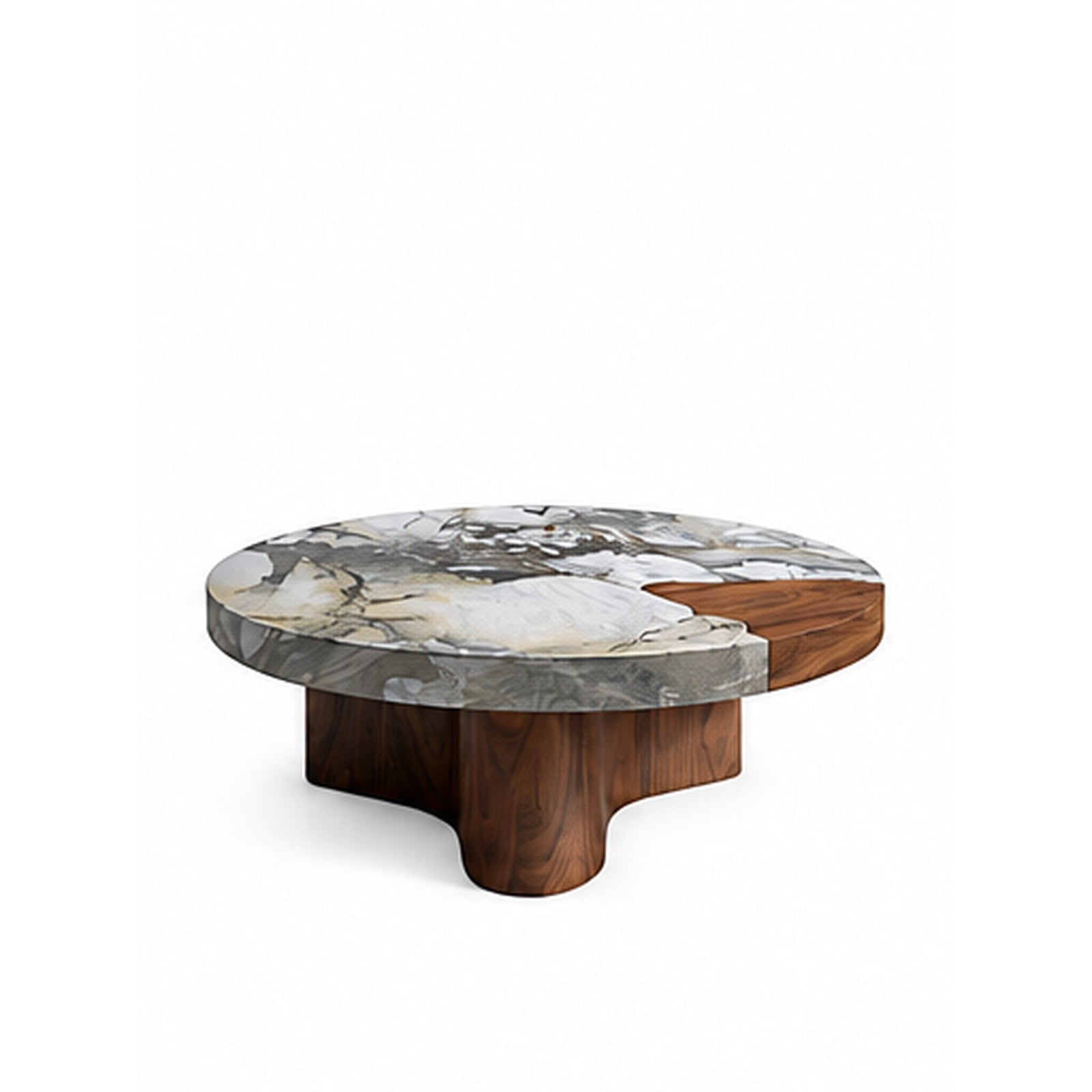 Marden Marble & Wood Coffee Table