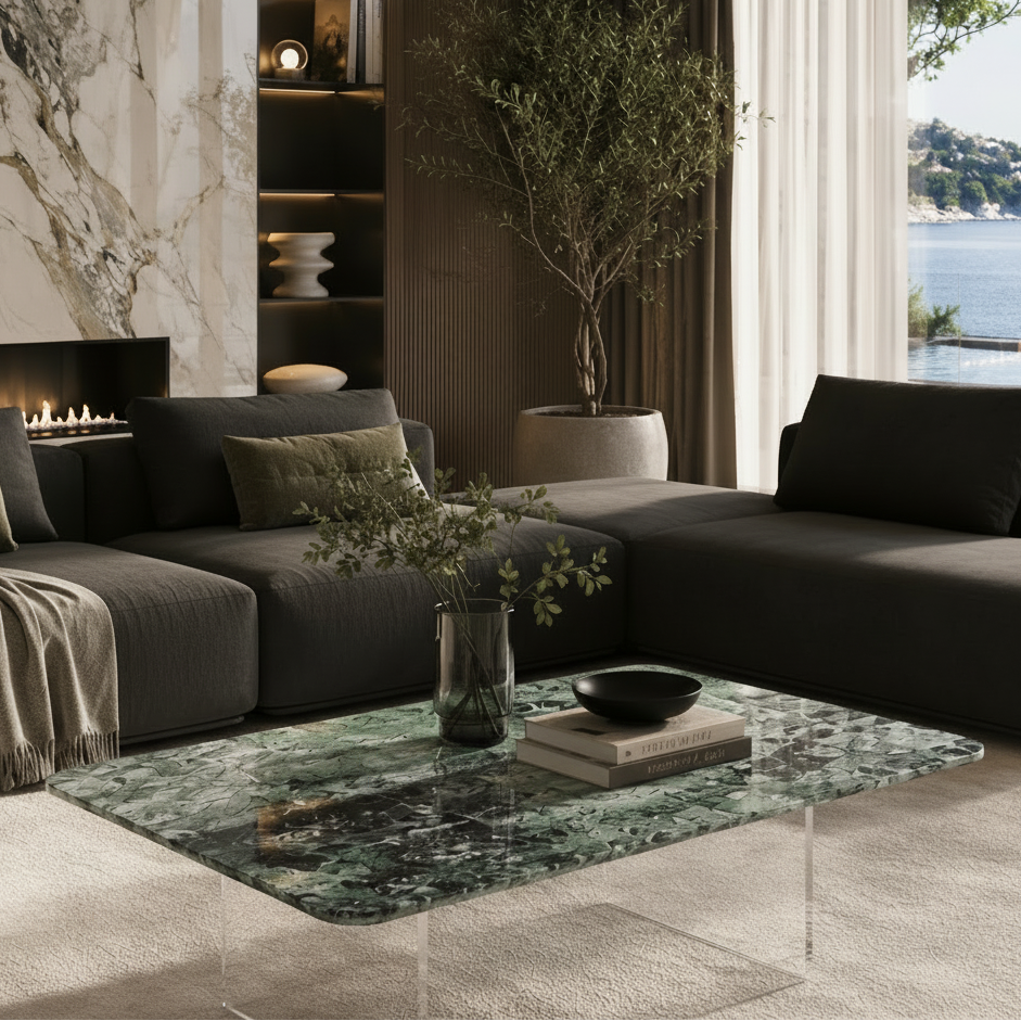 Alderley Green Marble Coffee Table