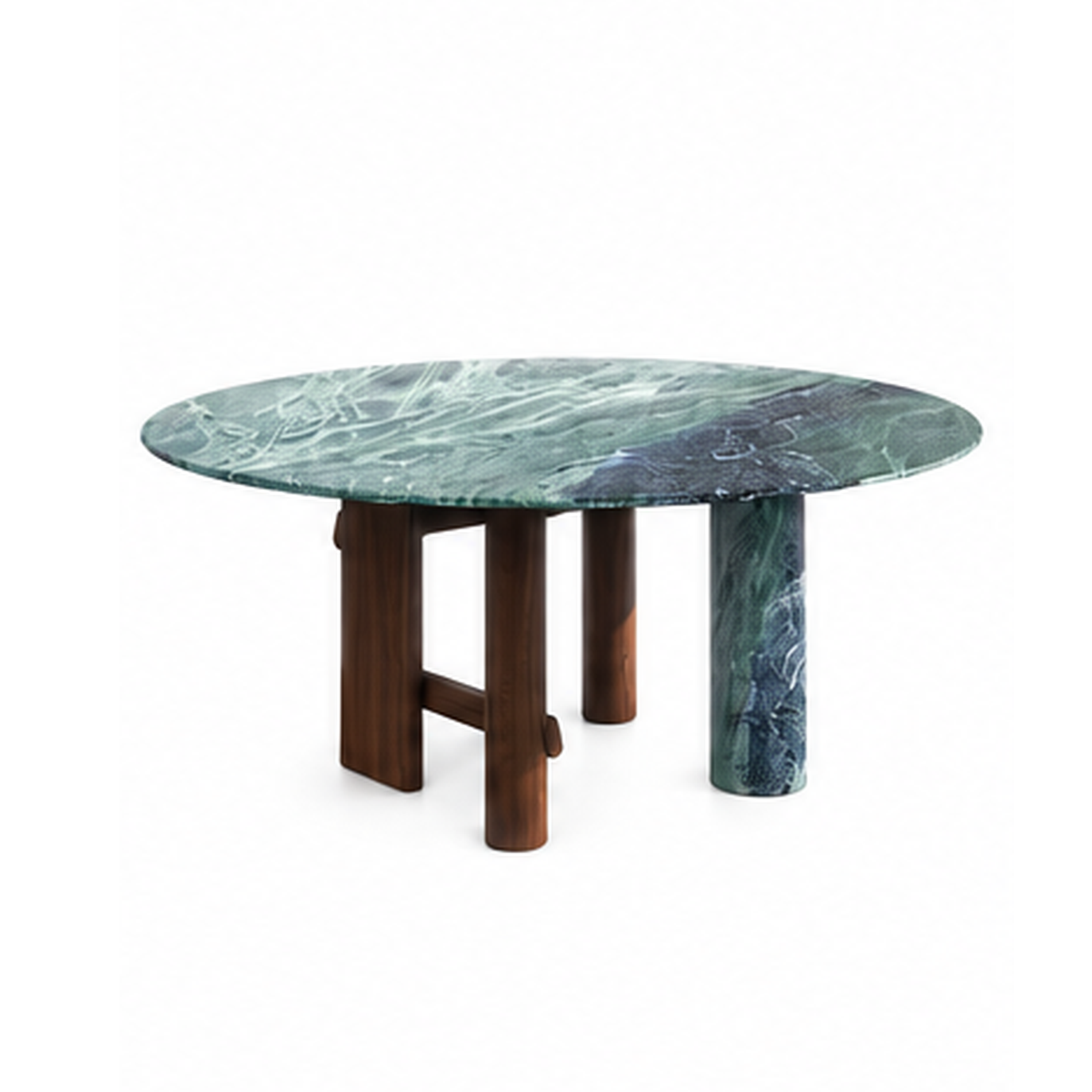 Northcott Marble & Wood Round Dining Table