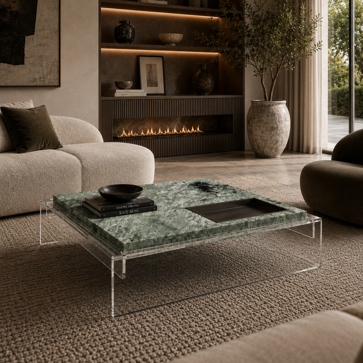 Hartwell Green Marble Coffee Table