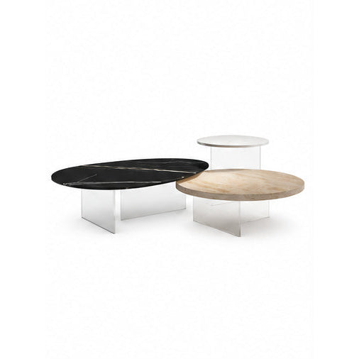 Cresswell Marble & Wood Coffee Table