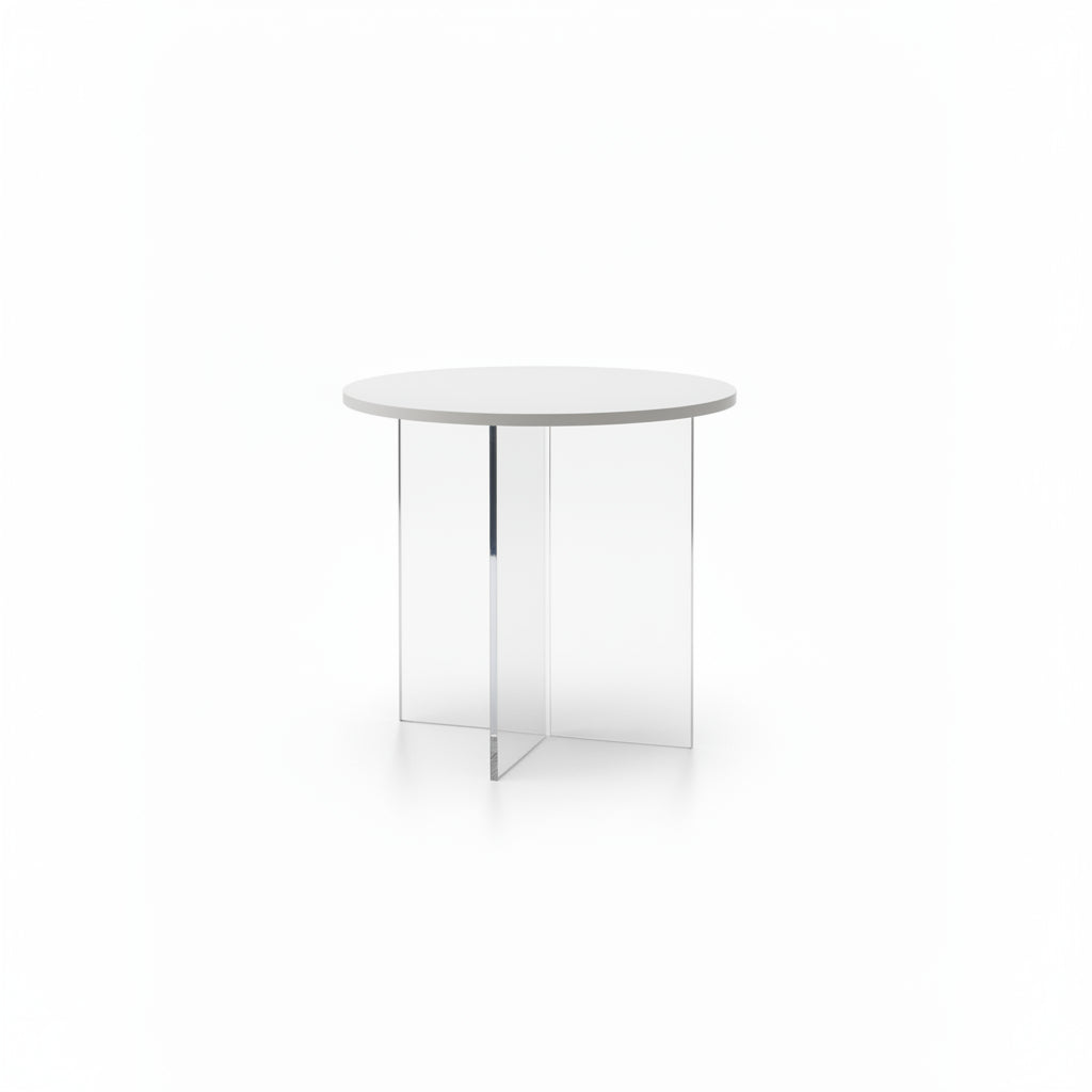 Cresswell Marble & Wood Side Table