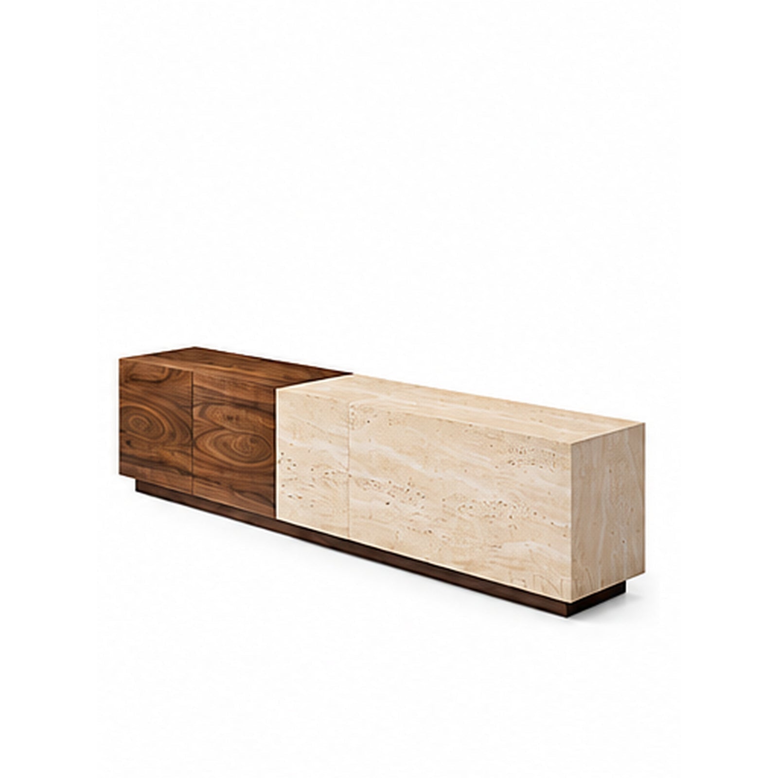 Cresswell Marble & Wood TV Unit