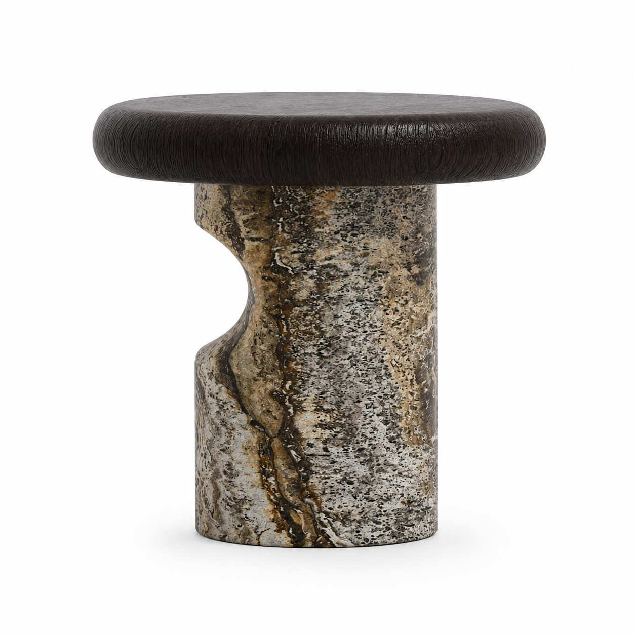 Bellingham Marble & Wood Side Table
