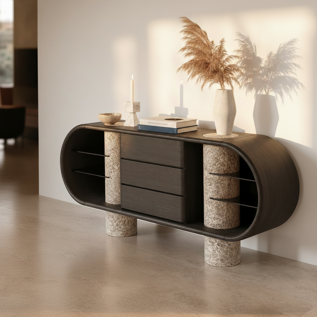 Bellingham Marble & Wood Sideboard