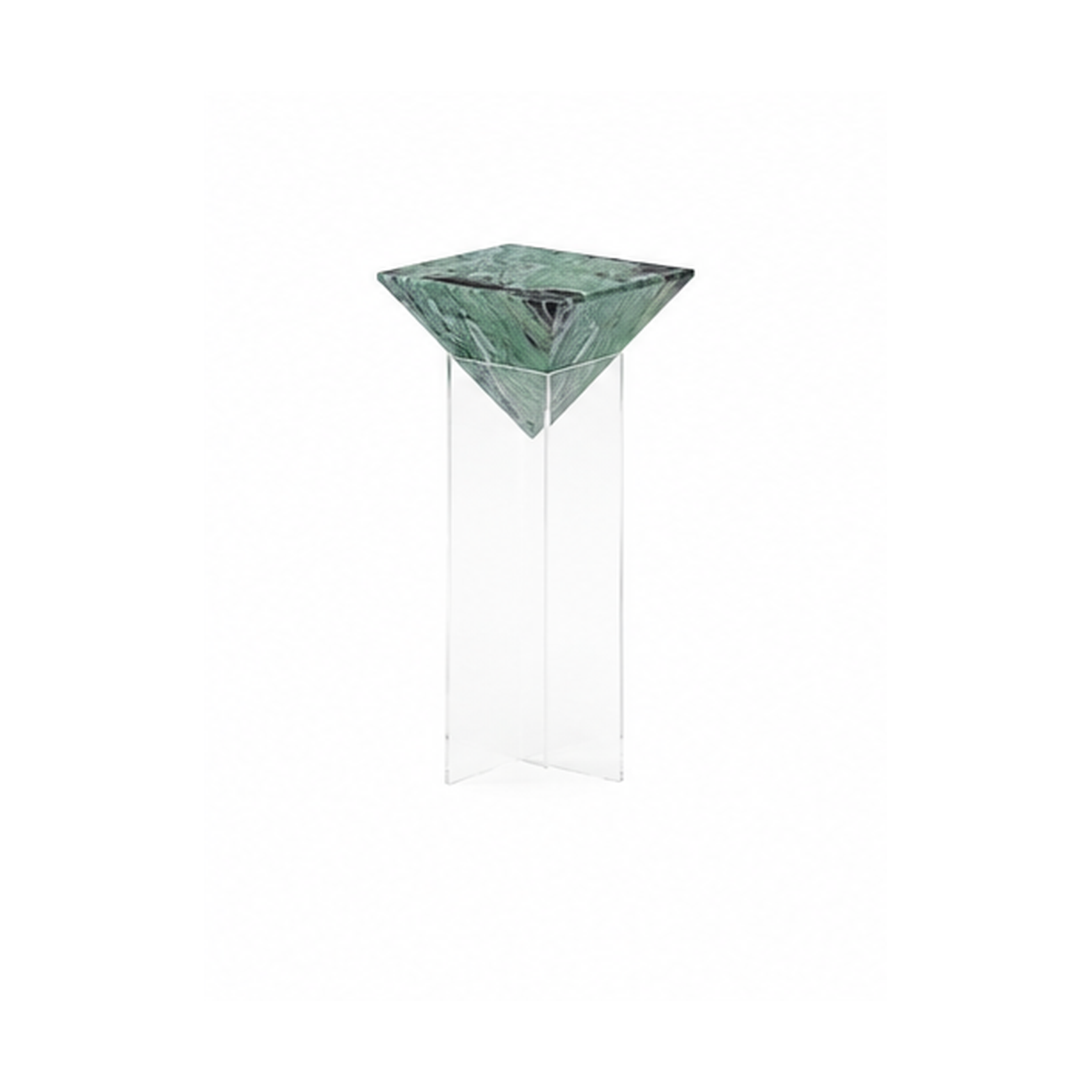 Walden Green Marble Pedestal Table