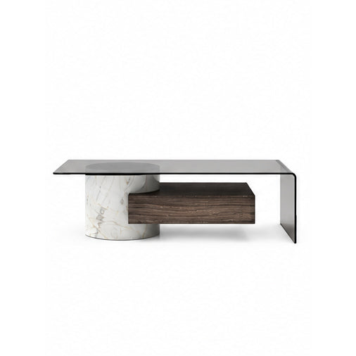 Bramwell Marble & Wood Coffee Table