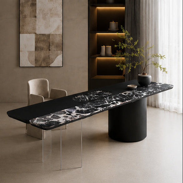 Rosewell Marble & Wood Dining Table