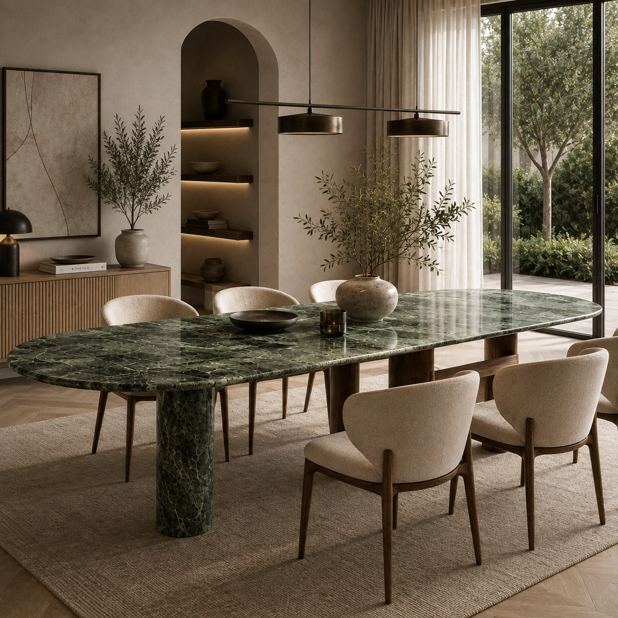 Northcott Marble & Wood Dining Table