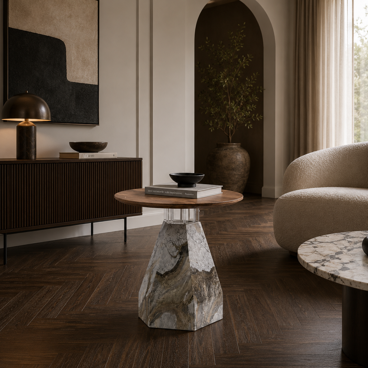 Oakmere Marble Side Table