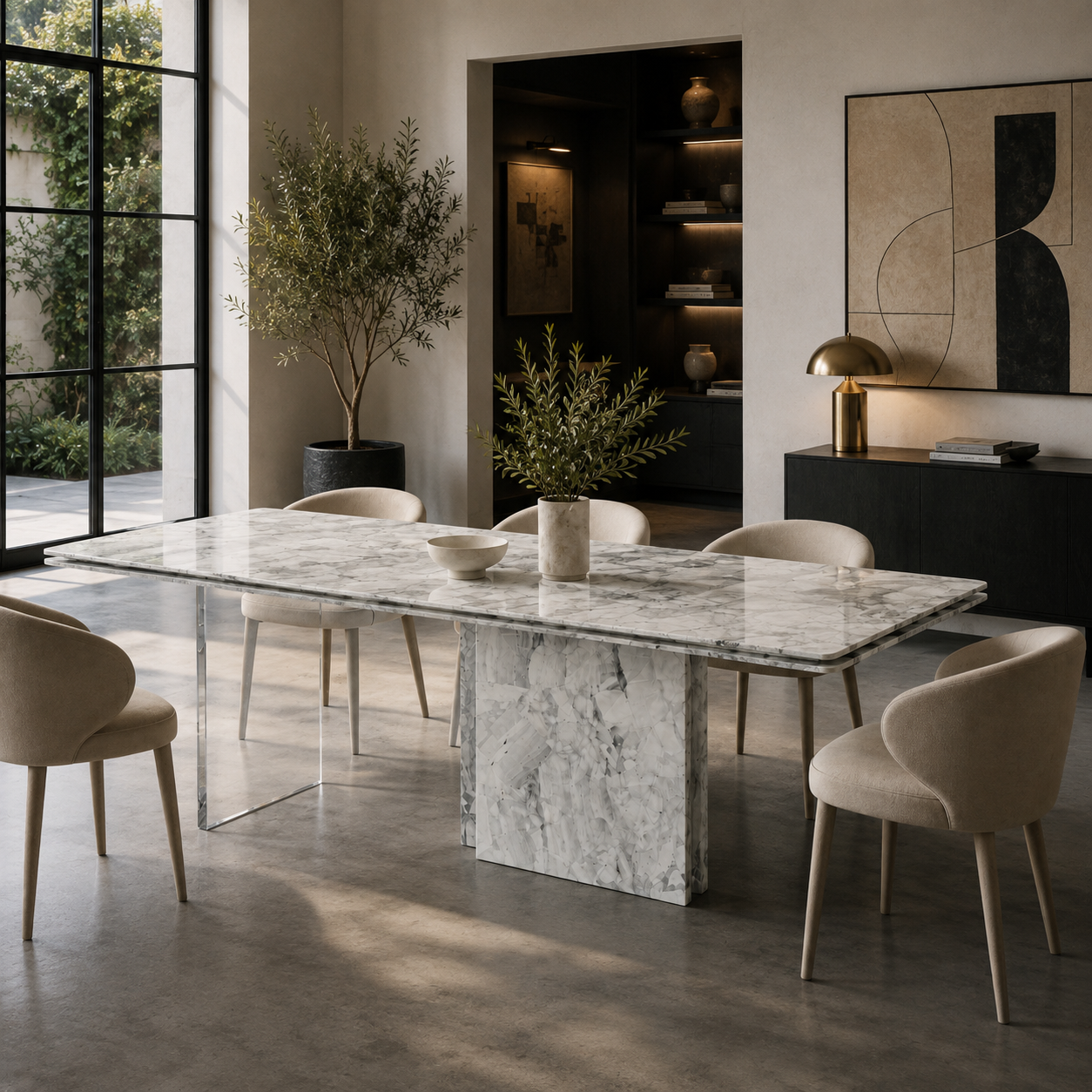 Ridley Marble Dining Table