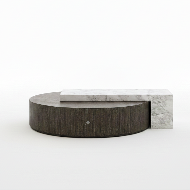 Hadley Marble & Wood Coffee Table