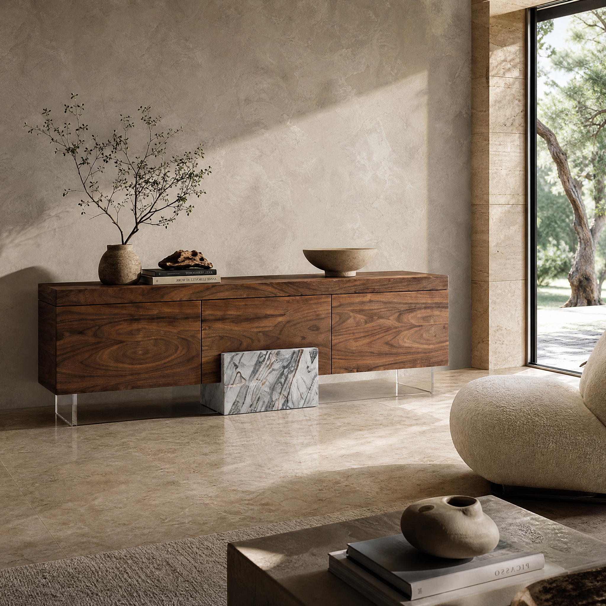 Ridley Marble & Wood TV Unit
