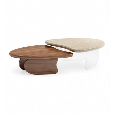Merrow Marble & Wood Coffee Table