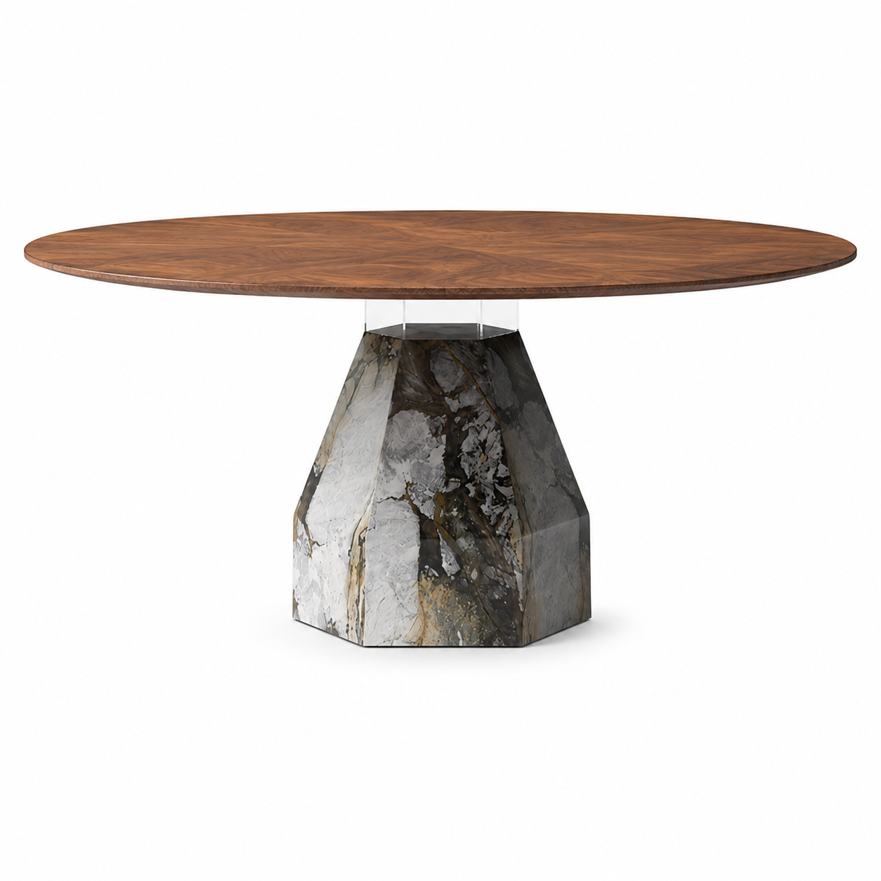 Henshaw Wood & Marble Dining Table